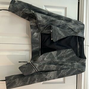 Tov grey faux leather jacket